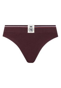 TOMMY HILFIGER - Tommy Hilfiger Stringi UW0UW06063 Bordowy. Kolor: czerwony. Materiał: bawełna #5