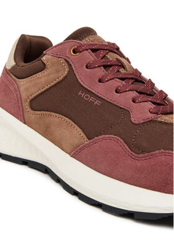 HOFF Sneakersy City Mkii 22535003 Bordowy. Kolor: czerwony. Materiał: skóra, zamsz