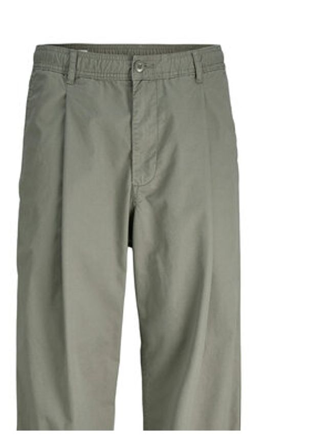 Jack & Jones - Jack&Jones Spodnie materiałowe Owen Cade 12282385 Zielony Baggy Fit. Kolor: zielony. Materiał: bawełna