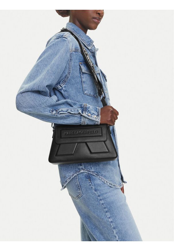 Karl Lagerfeld - KARL LAGERFELD Torebka A2W30198 Czarny. Kolor: czarny. Materiał: skórzane