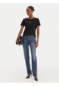 BOSS T-Shirt Elove 50554696 Czarny Slim Fit. Kolor: czarny. Materiał: bawełna #4