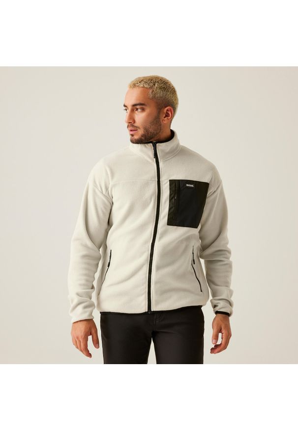 Regatta - Polar turystyczny męski Frankie Full Zip. Kolor: szary, beżowy, wielokolorowy. Materiał: polar. Sport: turystyka piesza