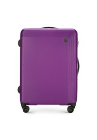 Wittchen - Zestaw walizek z ABS-u delikatnie żłobionych. Kolor: fioletowy. Materiał: guma. Wzór: kolorowy #10