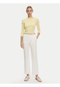 TOMMY HILFIGER - Tommy Hilfiger Bluzka New Cody WW0WW40589 Żółty Slim Fit. Kolor: żółty. Materiał: bawełna #4