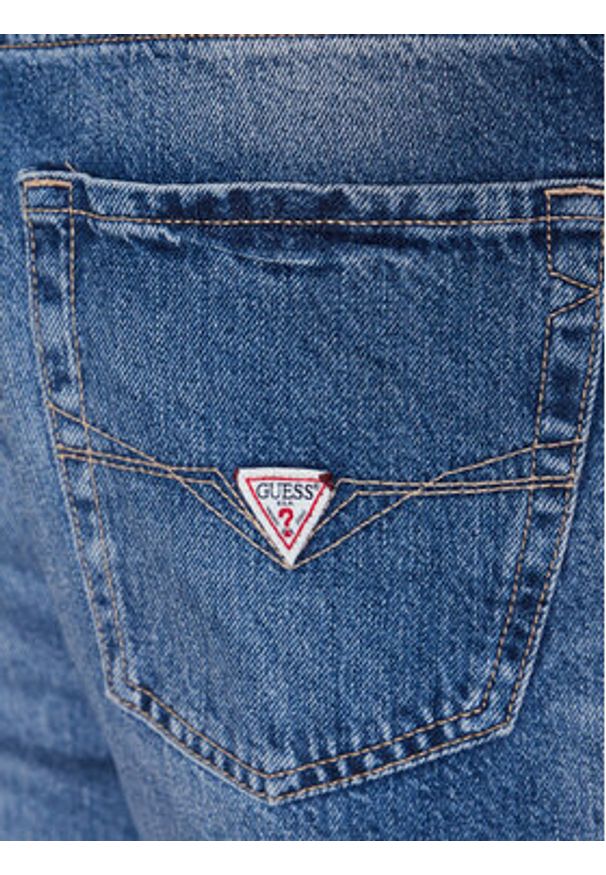 Guess Szorty jeansowe Angels M3GD03 D4T9G Granatowy Slim Fit. Kolor: niebieski. Materiał: bawełna, lyocell
