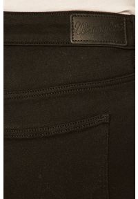 Wrangler jeansy Skinny Crop Black damskie. Kolor: czarny. Materiał: jeans #2