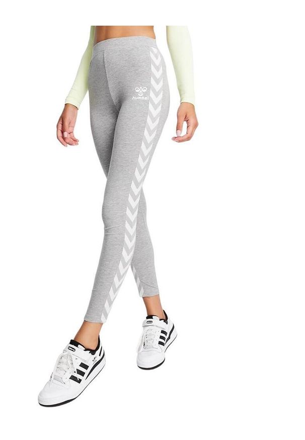 Legginsy treningowe damskie Hummel Classic Taped. Kolor: szary. Materiał: wiskoza, elastan, bawełna. Sport: fitness