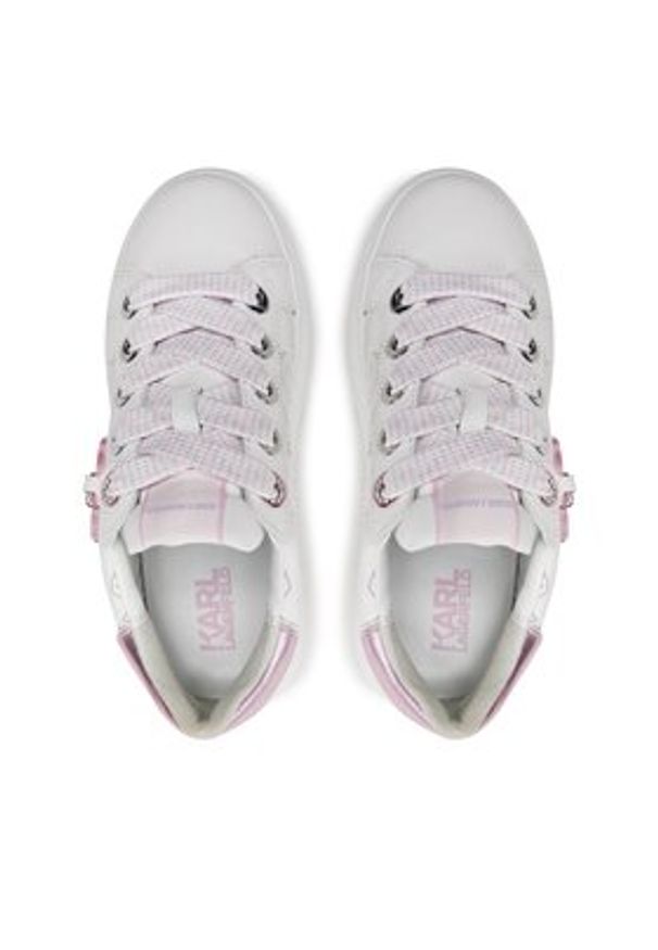 Karl Lagerfeld - KARL LAGERFELD Sneakersy KL62522 Biały. Kolor: biały. Materiał: skóra
