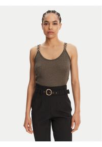 Morgan Top 251-DIDOA Zielony Slim Fit. Kolor: zielony. Materiał: wiskoza
