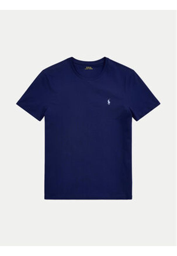 Polo Ralph Lauren T-Shirt 710671438404 Granatowy Slim Fit. Typ kołnierza: polo. Kolor: niebieski. Materiał: bawełna