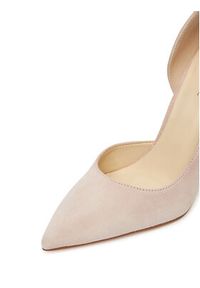 DeeZee Szpilki DZ-09A Beżowy. Kolor: beżowy. Materiał: zamsz, skóra. Obcas: na szpilce #6