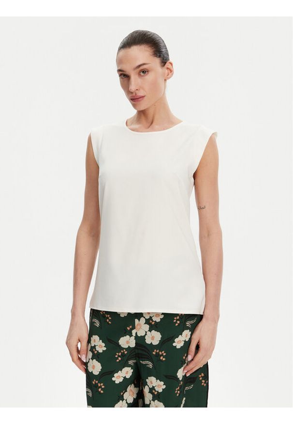 French Connection Bluzka 762ZA Écru Regular Fit. Materiał: wiskoza, syntetyk