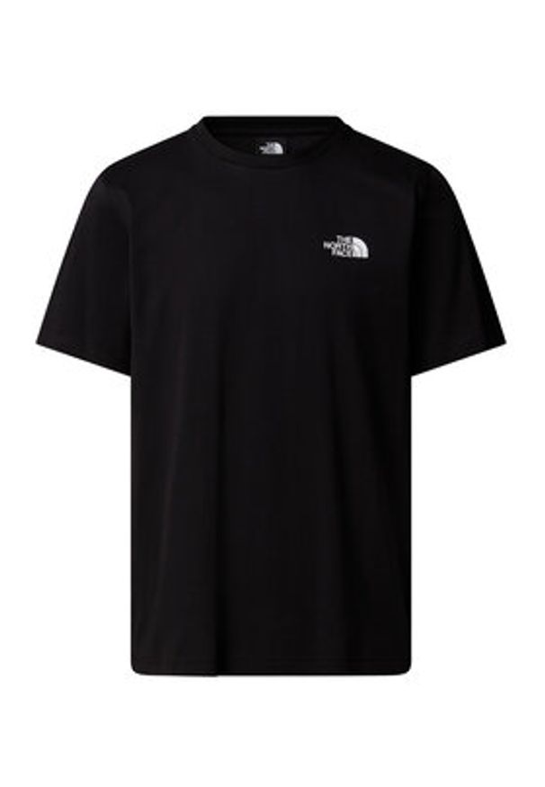 The North Face T-Shirt Vertical NF0A8EE7 Czarny Regular Fit. Kolor: czarny. Materiał: bawełna
