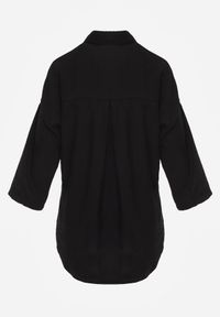 Born2be - Czarna Wiszkowa Koszula Nietoperzowa z Regulowanymi Rękawami i Haftem Maryrenna. Okazja: na co dzień. Kolor: czarny. Materiał: jeans, len. Wzór: haft. Styl: casual, klasyczny, elegancki #8