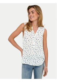 only - ONLY Bluzka Jette 15348709 Biały Regular Fit. Kolor: biały. Materiał: wiskoza