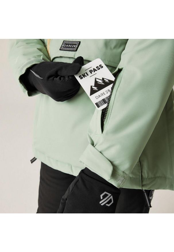 DARE 2B - Kurtka narciarska dziecięca z membraną Freehand II Dare 2b. Kolor: zielony. Materiał: tkanina, poliester. Sezon: zima. Sport: narciarstwo