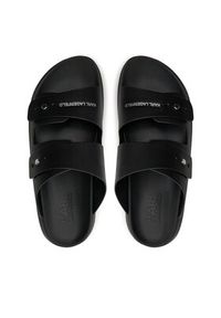 Karl Lagerfeld - KARL LAGERFELD Klapki KL52504 Czarny. Kolor: czarny. Materiał: skóra