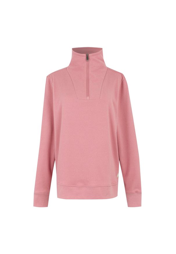 Regatta - Polarowy Top Damski Krótki Suwak Demmi. Kolor: wielokolorowy, czerwony, różowy. Materiał: polar. Długość: krótkie. Sezon: zima. Styl: sportowy. Sport: turystyka piesza