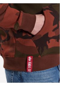 Alpha Industries Bluza Basic 178312C Brązowy Regular Fit. Kolor: brązowy. Materiał: bawełna #3