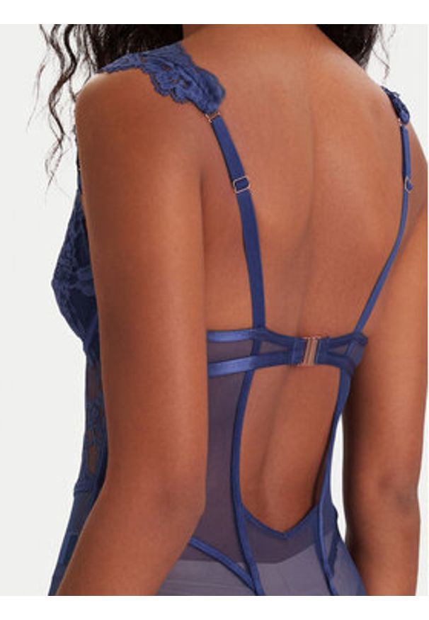 Hunkemöller Body Grace 302440 Niebieski. Kolor: niebieski. Materiał: syntetyk