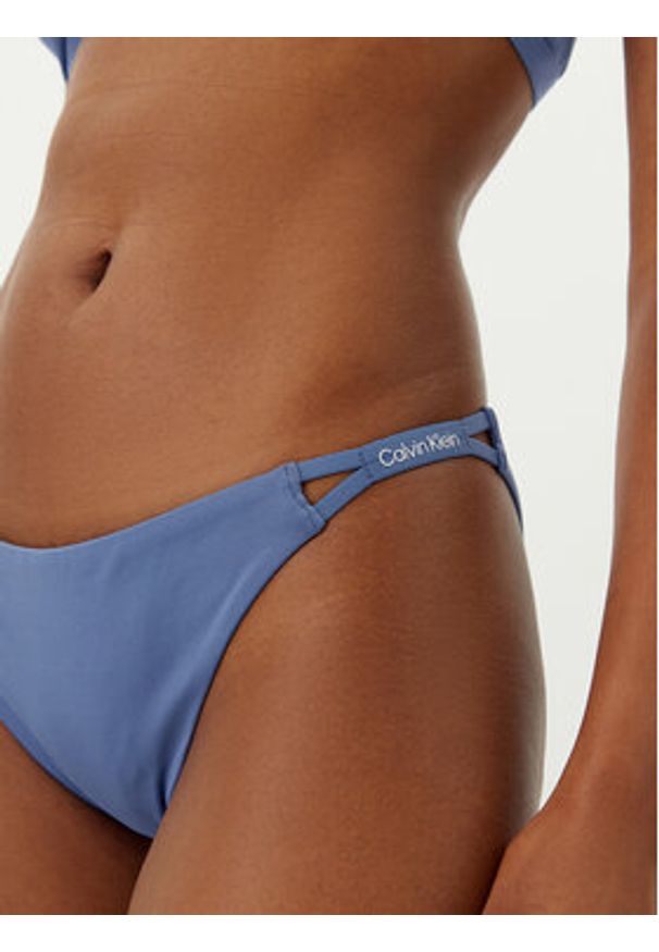 Calvin Klein Swimwear Dół od bikini KW0KW02796 Niebieski. Kolor: niebieski. Materiał: syntetyk