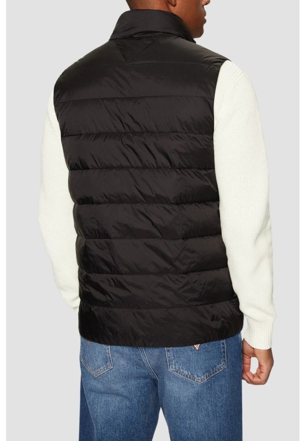 Tommy Jeans - TOMMY JEANS Czarny męski bezrękawnik. Kolor: czarny. Długość rękawa: bez rękawów