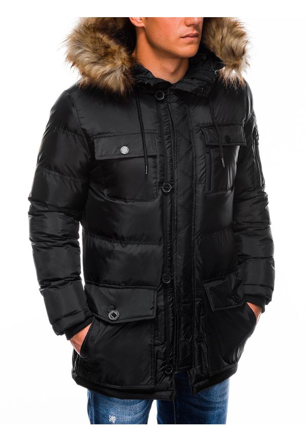 Czarna kurtka Ombre Clothing na zimę