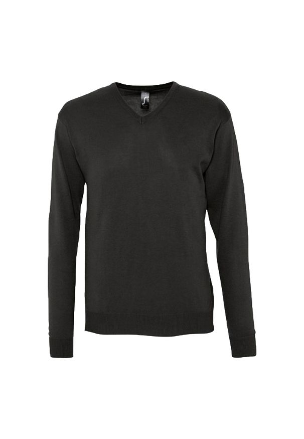 SOL'S - Sweter Męski Galaxy Z Dekoltem V. Kolor: czarny