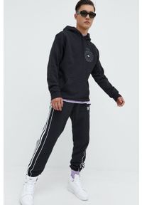 adidas Originals spodnie dresowe bawełniane męskie kolor czarny gładkie. Kolor: czarny. Materiał: bawełna, dresówka. Wzór: gładki #3