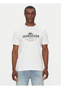 Quiksilver T-Shirt EQYZT08064 Biały Regular Fit. Kolor: biały. Materiał: bawełna