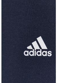 Adidas - adidas Legginsy damskie kolor granatowy z nadrukiem. Kolor: niebieski. Materiał: dzianina, bawełna. Wzór: nadruk