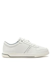 Calvin Klein Sneakersy Low Top Lace Up Logo HM0HM01491 Biały. Kolor: biały. Materiał: skóra #1