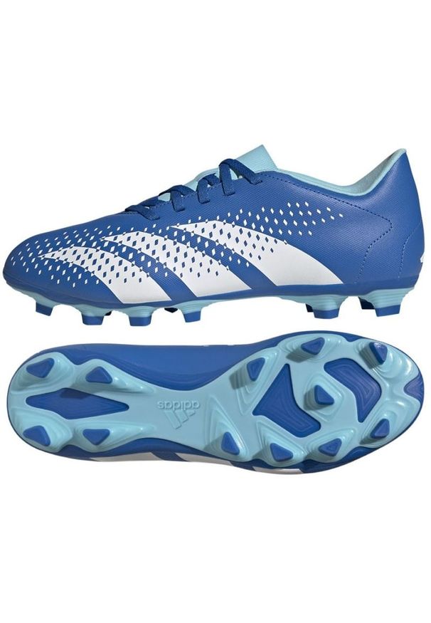 Adidas - Buty piłkarskie adidas Predator Accuracy.4 FxG M GZ0010 niebieskie. Zapięcie: sznurówki. Kolor: niebieski. Materiał: syntetyk, guma. Sport: piłka nożna