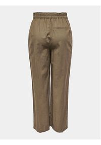 only - ONLY Spodnie materiałowe Tokyo 15259590 Brązowy Straight Fit. Kolor: brązowy. Materiał: len #5