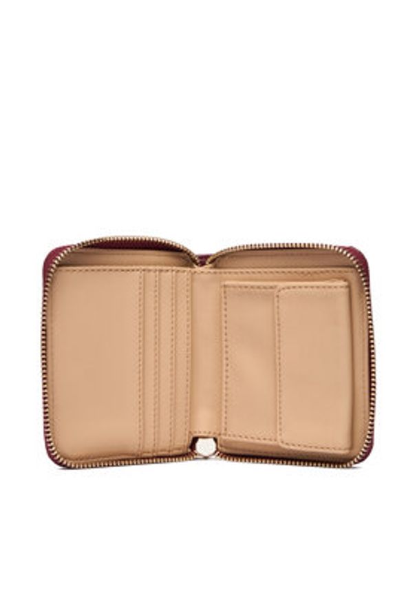 Guess Portfel Paisleigh Slg SWQG98 83137 Bordowy. Kolor: czerwony. Materiał: skóra