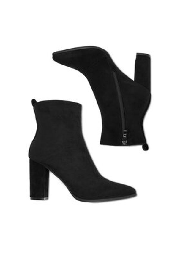 DeeZee Botki E-5133-6 Czarny. Kolor: czarny. Materiał: materiał