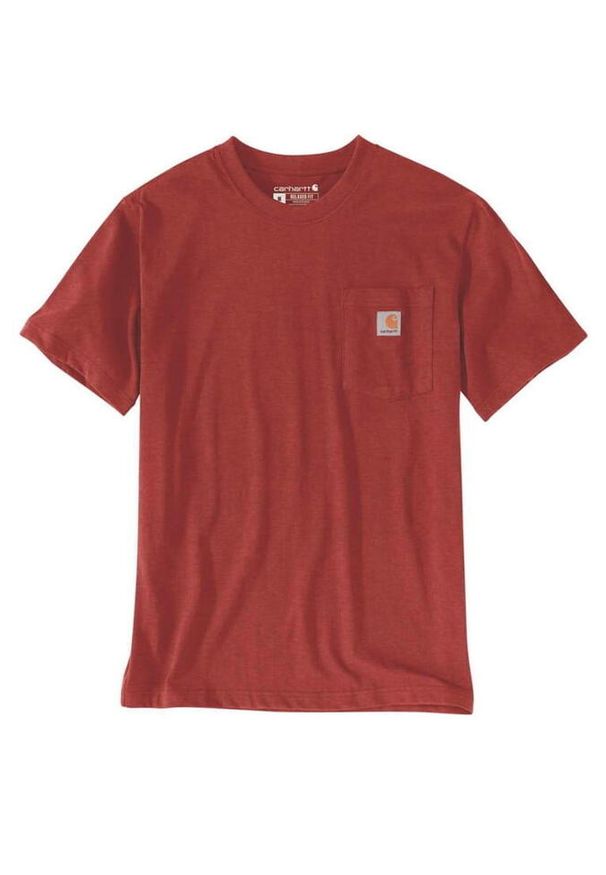 Koszulka sportowa męska T-shirt Carhartt Heavyweight Pocket K87. Kolor: czerwony