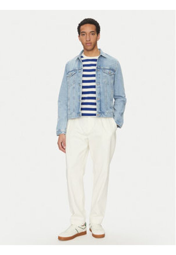 TOMMY HILFIGER - Tommy Hilfiger Kurtka jeansowa MW0MW38956 Niebieski Regular Fit. Kolor: niebieski. Materiał: bawełna