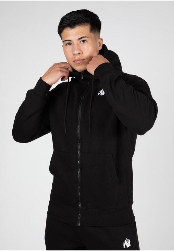 GORILLA WEAR - Kennewick Bluza z kapturem zapinana na suwak - Czarny. Typ kołnierza: kaptur. Kolor: czarny. Sport: fitness