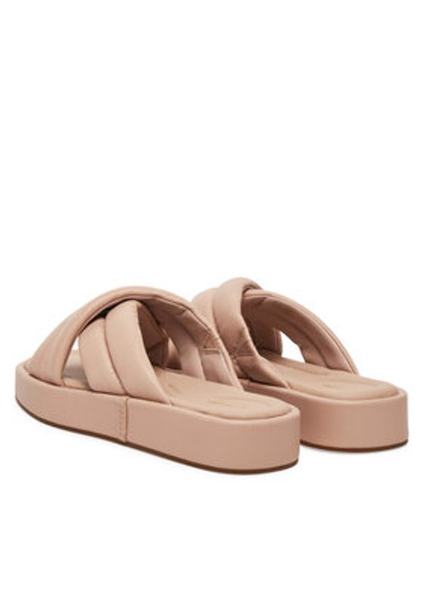 Clarks Klapki Alda Glide 26181185 Różowy. Kolor: różowy. Materiał: skóra