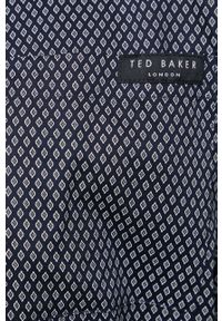 Ted Baker Szlafrok bawełniany kolor granatowy. Kolor: niebieski. Materiał: bawełna #4