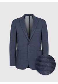 Pako Lorente - PAKO LORENTE - Casualowa marynarka męska w kolorze granatowym. Okazja: na co dzień. Kolor: niebieski. Materiał: bawełna, poliester, elastan. Styl: casual #4