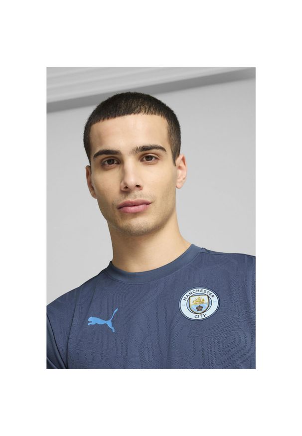 Puma - Męska koszulka treningowa Manchester City PUMA Inky Blue Magic. Kolor: niebieski. Sport: fitness
