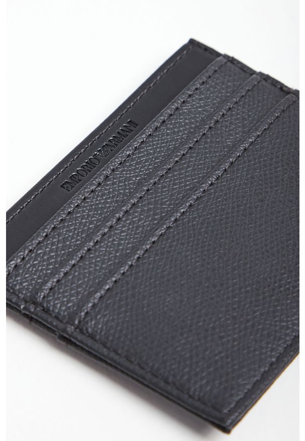 Emporio Armani - PORTFEL + ETUI EMPORIO ARMANI. Materiał: skóra. Wzór: aplikacja