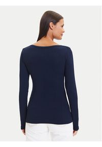 TOMMY HILFIGER - Tommy Hilfiger Bluzka WW0WW47309 Granatowy Slim Fit. Kolor: niebieski. Materiał: wiskoza #3