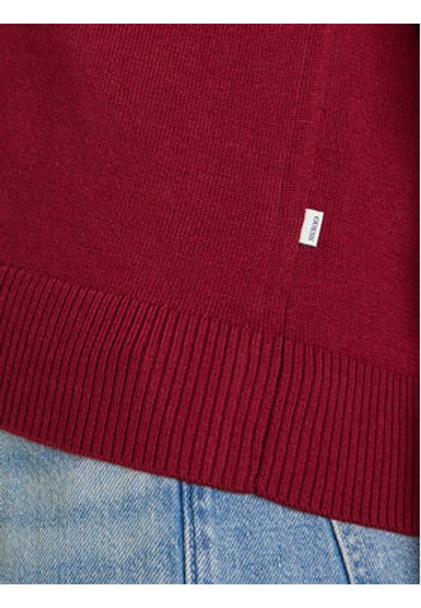 Guess Jeans Kardigan W4BR16 Z3HO2 Czerwony Regular Fit. Kolor: czerwony. Materiał: syntetyk