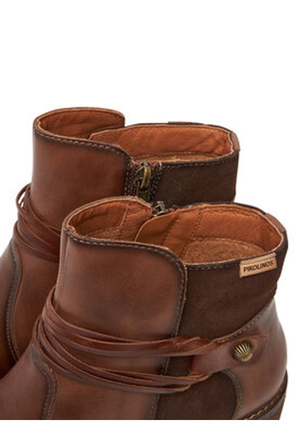 Pikolinos Botki W1T-8906C2 Brązowy. Kolor: brązowy. Materiał: skóra