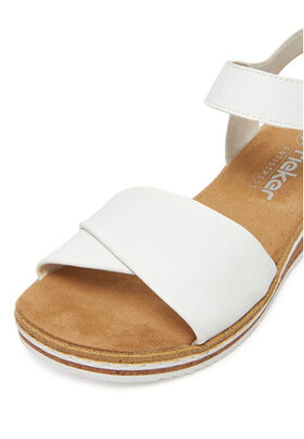 Rieker Sandały CEO-V3691-80 Biały. Kolor: biały. Materiał: skóra