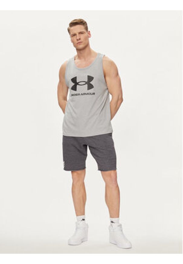 Under Armour Tank top Ua Sportstyle Logo Tank 1382883-035 Szary Loose Fit. Kolor: szary. Materiał: bawełna, syntetyk