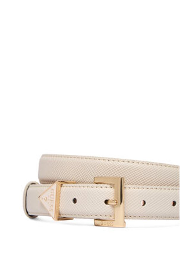 Guess Pasek Damski BW9320 P6125 Écru. Kolor: kremowy. Materiał: skóra